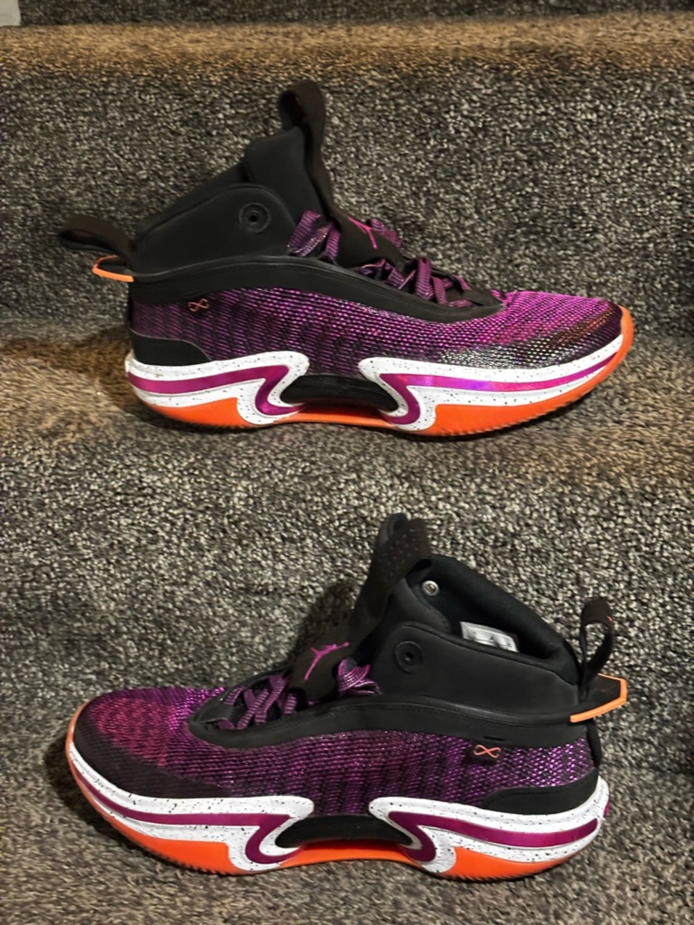 Jordan Air Jordan 36 First Light 2021 Black Purple Orange size 12  💯% authentic